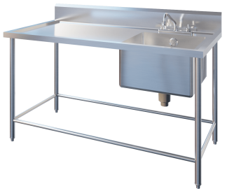 Single Sink Table - Right Hand Side