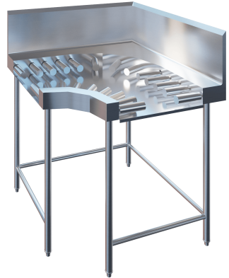 Clean Dish Table With Roller (Square)