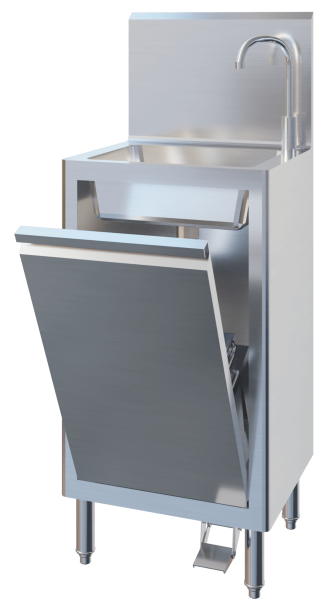Hand Washing - Sensor Faucet & Pedan Garbage Bin